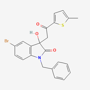 1-benzyl-5-bromo-3-hydroxy-3-[2-(5-methylthiophen-2-yl)-2-oxoethyl]-1,3-dihydro-2H-indol-2-one