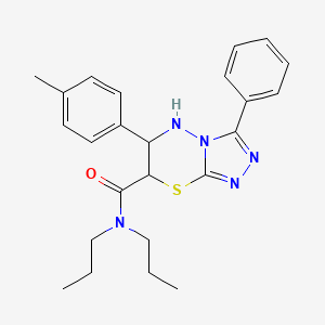 6-(4-methylphenyl)-3-phenyl-N,N-dipropyl-6,7-dihydro-5H-[1,2,4]triazolo[3,4-b][1,3,4]thiadiazine-7-carboxamide