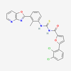 5-(2,3-dichlorophenyl)-N-{[2-methyl-3-([1,3]oxazolo[4,5-b]pyridin-2-yl)phenyl]carbamothioyl}furan-2-carboxamide