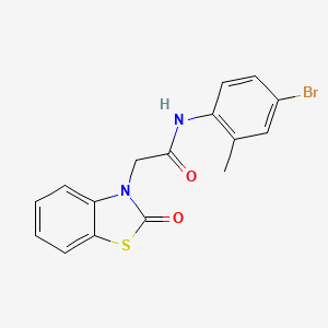 N-(4-bromo-2-methylphenyl)-2-(2-oxo-1,3-benzothiazol-3(2H)-yl)acetamide