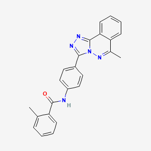 molecular formula C24H19N5O B11571042 2-methyl-N-[4-(6-methyl[1,2,4]triazolo[3,4-a]phthalazin-3-yl)phenyl]benzamide 