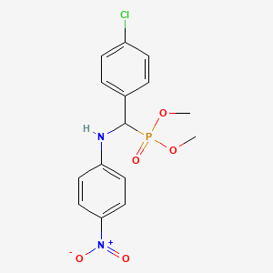 molecular formula C15H16ClN2O5P B11571047 Dimethyl [(4-chlorophenyl)[(4-nitrophenyl)amino]methyl]phosphonate 