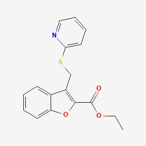 Ethyl 3-[(pyridin-2-ylsulfanyl)methyl]-1-benzofuran-2-carboxylate