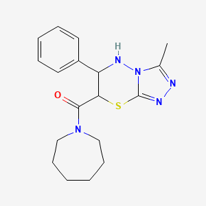 azepan-1-yl(3-methyl-6-phenyl-6,7-dihydro-5H-[1,2,4]triazolo[3,4-b][1,3,4]thiadiazin-7-yl)methanone