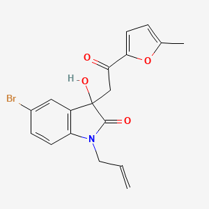 5-bromo-3-hydroxy-3-[2-(5-methylfuran-2-yl)-2-oxoethyl]-1-(prop-2-en-1-yl)-1,3-dihydro-2H-indol-2-one