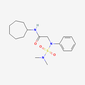 N-Cycloheptyl-2-[(dimethylsulfamoyl)(phenyl)amino]acetamide