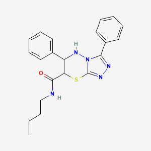 N-butyl-3,6-diphenyl-6,7-dihydro-5H-[1,2,4]triazolo[3,4-b][1,3,4]thiadiazine-7-carboxamide