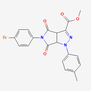 Methyl 5-(4-bromophenyl)-1-(4-methylphenyl)-4,6-dioxo-1,3a,4,5,6,6a-hexahydropyrrolo[3,4-c]pyrazole-3-carboxylate