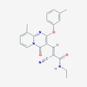 (2E)-2-cyano-N-ethyl-3-[9-methyl-2-(3-methylphenoxy)-4-oxo-4H-pyrido[1,2-a]pyrimidin-3-yl]prop-2-enamide