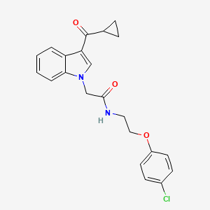 N-[2-(4-chlorophenoxy)ethyl]-2-[3-(cyclopropylcarbonyl)-1H-indol-1-yl]acetamide