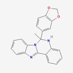 6-(1,3-Benzodioxol-5-yl)-6-methyl-5,6-dihydrobenzimidazo[1,2-c]quinazoline