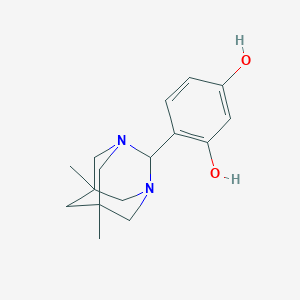 4-(5,7-Dimethyl-1,3-diazatricyclo[3.3.1.1~3,7~]dec-2-YL)-1,3-benzenediol