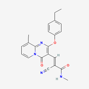 (2E)-2-cyano-3-[2-(4-ethylphenoxy)-9-methyl-4-oxo-4H-pyrido[1,2-a]pyrimidin-3-yl]-N-methylprop-2-enamide