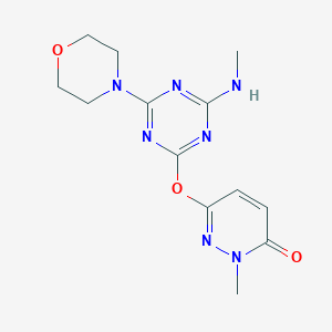 2-methyl-6-{[4-(methylamino)-6-(morpholin-4-yl)-1,3,5-triazin-2-yl]oxy}pyridazin-3(2H)-one