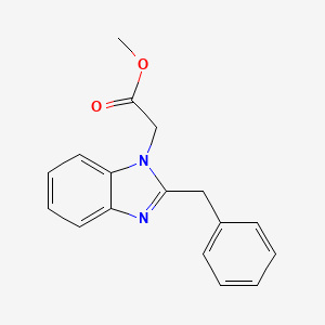 molecular formula C17H16N2O2 B11571262 (2-Benzyl-benzoimidazol-1-yl)-acetic acid methyl ester 