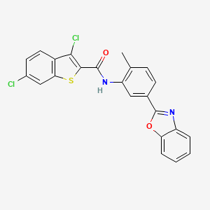 N-[5-(1,3-benzoxazol-2-yl)-2-methylphenyl]-3,6-dichloro-1-benzothiophene-2-carboxamide