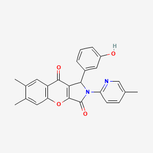 1-(3-Hydroxyphenyl)-6,7-dimethyl-2-(5-methylpyridin-2-yl)-1,2-dihydrochromeno[2,3-c]pyrrole-3,9-dione