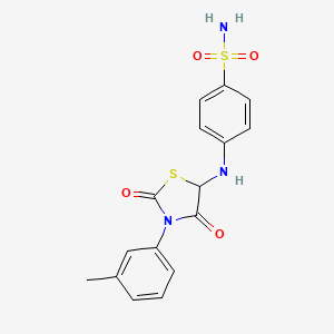 4-{[3-(3-Methylphenyl)-2,4-dioxo-1,3-thiazolidin-5-yl]amino}benzenesulfonamide