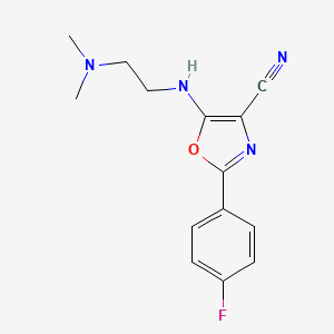 5-{[2-(Dimethylamino)ethyl]amino}-2-(4-fluorophenyl)-1,3-oxazole-4-carbonitrile