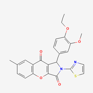 1-(4-Ethoxy-3-methoxyphenyl)-7-methyl-2-(1,3-thiazol-2-yl)-1,2-dihydrochromeno[2,3-c]pyrrole-3,9-dione