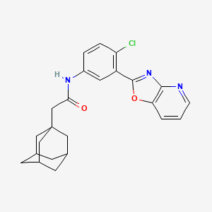 2-(Adamantan-1-YL)-N-(4-chloro-3-{[1,3]oxazolo[4,5-B]pyridin-2-YL}phenyl)acetamide