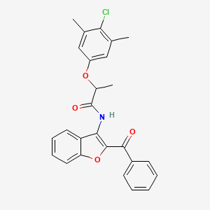 N-(2-benzoyl-1-benzofuran-3-yl)-2-(4-chloro-3,5-dimethylphenoxy)propanamide