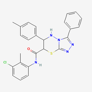 N-(3-chloro-2-methylphenyl)-6-(4-methylphenyl)-3-phenyl-6,7-dihydro-5H-[1,2,4]triazolo[3,4-b][1,3,4]thiadiazine-7-carboxamide