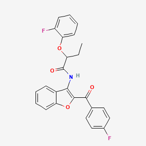 N-[2-(4-fluorobenzoyl)-1-benzofuran-3-yl]-2-(2-fluorophenoxy)butanamide