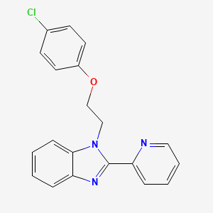 1-[2-(4-chlorophenoxy)ethyl]-2-(pyridin-2-yl)-1H-benzimidazole