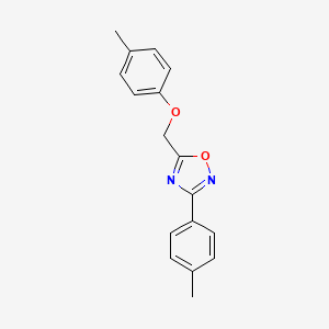 molecular formula C17H16N2O2 B11571444 5-[(4-Methylphenoxy)methyl]-3-(4-methylphenyl)-1,2,4-oxadiazole 