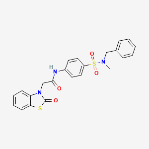 N-{4-[benzyl(methyl)sulfamoyl]phenyl}-2-(2-oxo-1,3-benzothiazol-3(2H)-yl)acetamide