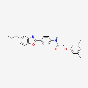 N-{4-[5-(butan-2-yl)-1,3-benzoxazol-2-yl]phenyl}-2-(3,5-dimethylphenoxy)acetamide