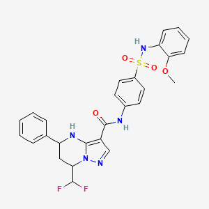 7-(difluoromethyl)-N-{4-[(2-methoxyphenyl)sulfamoyl]phenyl}-5-phenyl-4,5,6,7-tetrahydropyrazolo[1,5-a]pyrimidine-3-carboxamide