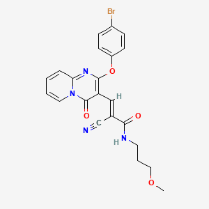 (2E)-3-[2-(4-bromophenoxy)-4-oxo-4H-pyrido[1,2-a]pyrimidin-3-yl]-2-cyano-N-(3-methoxypropyl)prop-2-enamide