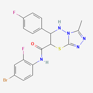 N-(4-bromo-2-fluorophenyl)-6-(4-fluorophenyl)-3-methyl-6,7-dihydro-5H-[1,2,4]triazolo[3,4-b][1,3,4]thiadiazine-7-carboxamide