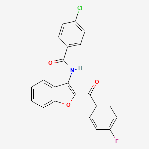 4-chloro-N-[2-(4-fluorobenzoyl)-1-benzofuran-3-yl]benzamide