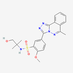 N-(1-hydroxy-2-methylpropan-2-yl)-2-methoxy-5-(6-methyl[1,2,4]triazolo[3,4-a]phthalazin-3-yl)benzenesulfonamide