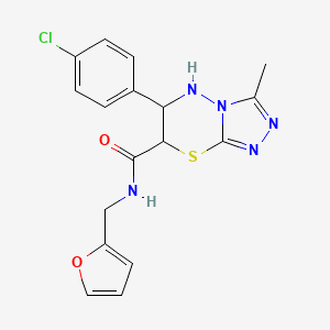 6-(4-chlorophenyl)-N-(furan-2-ylmethyl)-3-methyl-6,7-dihydro-5H-[1,2,4]triazolo[3,4-b][1,3,4]thiadiazine-7-carboxamide