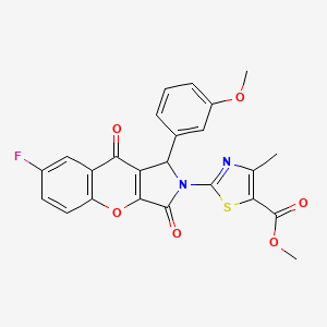 methyl 2-[7-fluoro-1-(3-methoxyphenyl)-3,9-dioxo-3,9-dihydrochromeno[2,3-c]pyrrol-2(1H)-yl]-4-methyl-1,3-thiazole-5-carboxylate