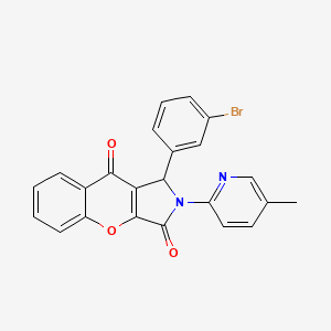 1-(3-Bromophenyl)-2-(5-methylpyridin-2-yl)-1,2-dihydrochromeno[2,3-c]pyrrole-3,9-dione