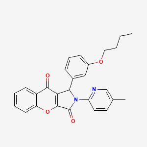 1-(3-Butoxyphenyl)-2-(5-methylpyridin-2-yl)-1,2-dihydrochromeno[2,3-c]pyrrole-3,9-dione