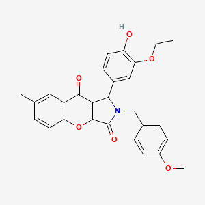 1-(3-Ethoxy-4-hydroxyphenyl)-2-(4-methoxybenzyl)-7-methyl-1,2-dihydrochromeno[2,3-c]pyrrole-3,9-dione