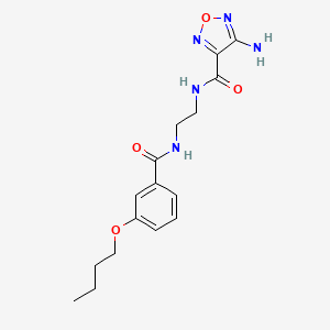 molecular formula C16H21N5O4 B11571610 4-amino-N-(2-{[(3-butoxyphenyl)carbonyl]amino}ethyl)-1,2,5-oxadiazole-3-carboxamide 