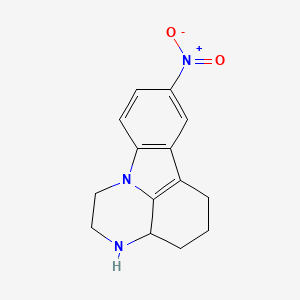 molecular formula C14H15N3O2 B11571620 8-Nitro-2,3,3a,4,5,6-hexahydro-1H-pyrazino[3,2,1-jk]carbazole 