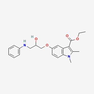 ethyl 5-[2-hydroxy-3-(phenylamino)propoxy]-1,2-dimethyl-1H-indole-3-carboxylate