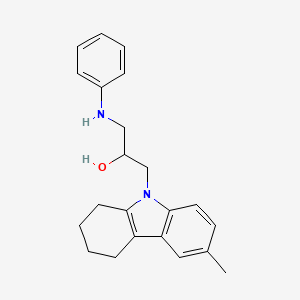 molecular formula C22H26N2O B11571669 1-(6-methyl-1,2,3,4-tetrahydro-9H-carbazol-9-yl)-3-(phenylamino)propan-2-ol 