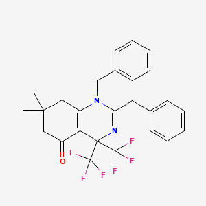 1,2-dibenzyl-7,7-dimethyl-4,4-bis(trifluoromethyl)-4,6,7,8-tetrahydroquinazolin-5(1H)-one