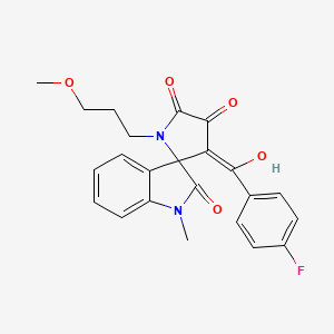 3'-[(4-fluorophenyl)carbonyl]-4'-hydroxy-1'-(3-methoxypropyl)-1-methylspiro[indole-3,2'-pyrrole]-2,5'(1H,1'H)-dione