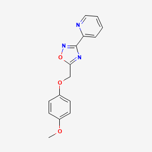 2-{5-[(4-Methoxyphenoxy)methyl]-1,2,4-oxadiazol-3-yl}pyridine