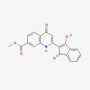 methyl 2-(1,3-dioxo-1,3-dihydro-2H-inden-2-ylidene)-4-hydroxy-1,2-dihydroquinoline-7-carboxylate